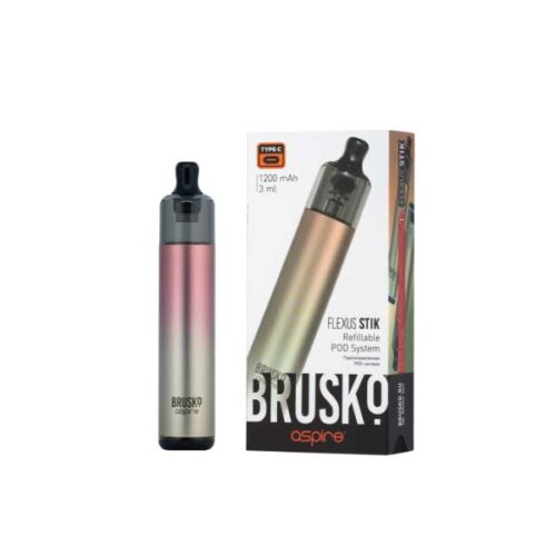 Brusko / Электронная сигарета Brusko Flexus Stik 1200mAh Снежно-мятный (многоразовая) в ХукаГиперМаркете Т24