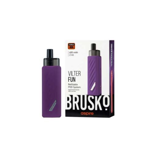 Brusko / Электронная сигарета Brusko Vilter Fun 400mAh Фиолетовый (многоразовая) в ХукаГиперМаркете Т24