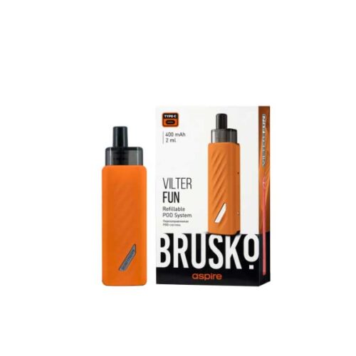 Brusko / Электронная сигарета Brusko Vilter Fun 400mAh Оранжевый (многоразовая) в ХукаГиперМаркете Т24