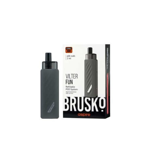Brusko / Электронная сигарета Brusko Vilter Fun 400mAh Серый (многоразовая) в ХукаГиперМаркете Т24
