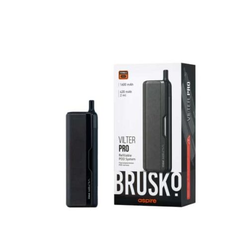 Brusko / Электронная сигарета Brusko Vilter Pro 420/1600mAh Черно-серый (многоразовая) в ХукаГиперМаркете Т24