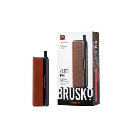 Brusko / Электронная сигарета Brusko Vilter Pro 420/1600mAh Серо-коричневый (многоразовая) в ХукаГиперМаркете Т24