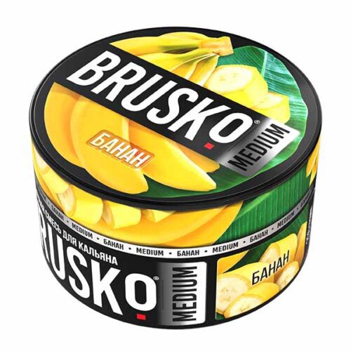 Brusko / Бестабачная смесь Brusko Medium Банан, 250г в ХукаГиперМаркете Т24