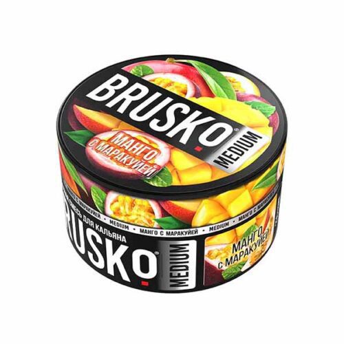 Brusko / Бестабачная смесь Brusko Medium Манго с маракуйей, 50г в ХукаГиперМаркете Т24