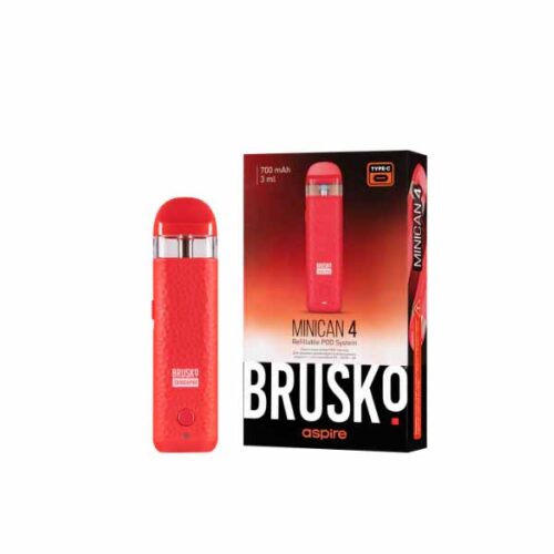 Brusko / Электронная сигарета Brusko Minican 4 700mAh красный (многоразовая) в ХукаГиперМаркете Т24