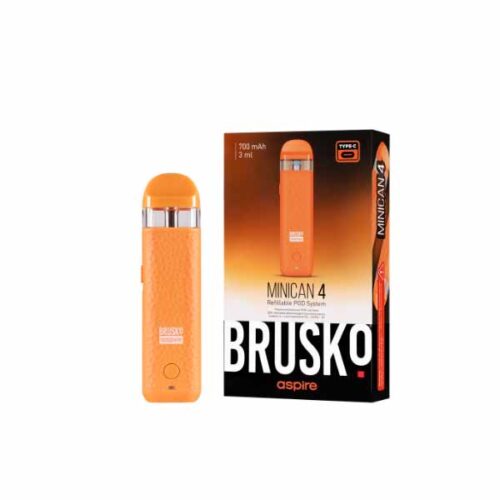 Brusko / Электронная сигарета Brusko Minican 4 700mAh оранжевый (многоразовая) в ХукаГиперМаркете Т24