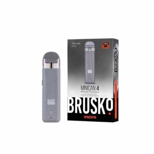 Brusko / Электронная сигарета Brusko Minican 4 700mAh серый (многоразовая) в ХукаГиперМаркете Т24
