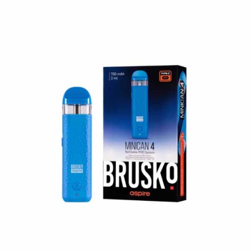 Brusko / Электронная сигарета Brusko Minican 4 700mAh синий (многоразовая) в ХукаГиперМаркете Т24