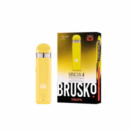 Brusko / Электронная сигарета Brusko Minican 4 700mAh желтый (многоразовая) в ХукаГиперМаркете Т24