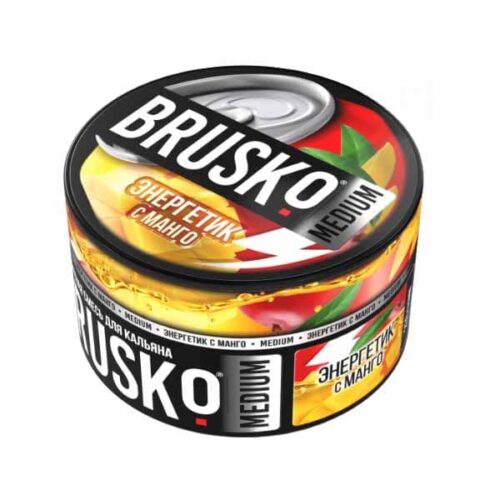 Brusko / Бестабачная смесь Brusko Medium Энергетик с манго, 250г в ХукаГиперМаркете Т24