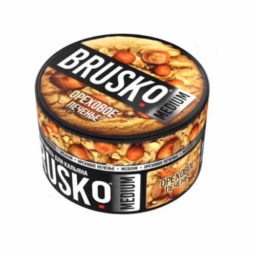 Brusko / Бестабачная смесь Brusko Medium Ореховое печенье, 250г в ХукаГиперМаркете Т24