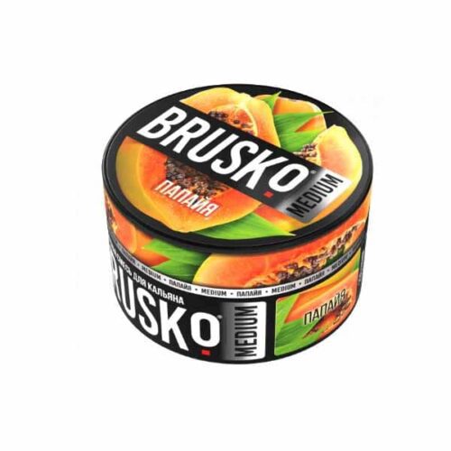 Brusko / Бестабачная смесь Brusko Medium Папайя, 250г в ХукаГиперМаркете Т24