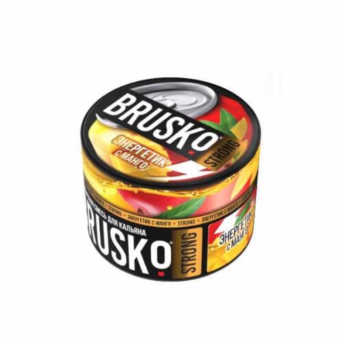 Brusko / Бестабачная смесь Brusko Strong Энергетик с манго, 50г в ХукаГиперМаркете Т24