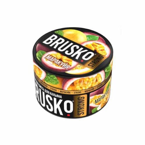 Brusko / Бестабачная смесь Brusko Strong Маракуйя, 50г в ХукаГиперМаркете Т24