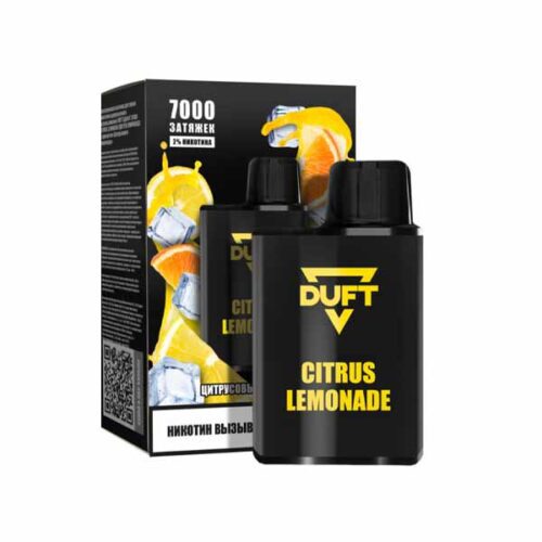 Duft / Электронная сигарета Duft Citrus lemonade (7000 затяжек, одноразовая) в ХукаГиперМаркете Т24