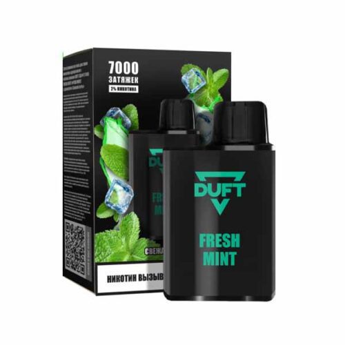 Duft / Электронная сигарета Duft Fresh mint (7000 затяжек, одноразовая) в ХукаГиперМаркете Т24