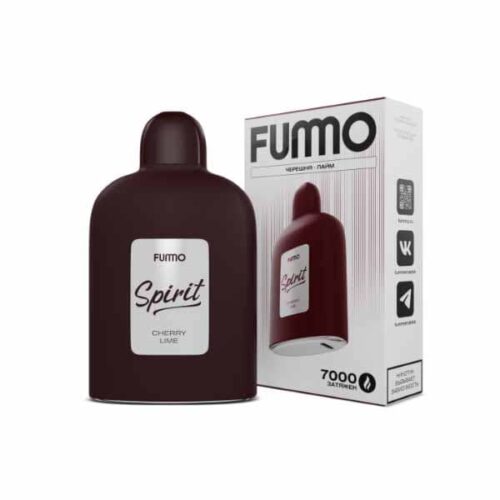 Fummo / Электронная сигарета Fummo Spirit Черешня лайм (7000 затяжек, одноразовая) в ХукаГиперМаркете Т24