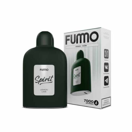 Fummo / Электронная сигарета Fummo Spirit Лимон лайм (7000 затяжек, одноразовая) в ХукаГиперМаркете Т24