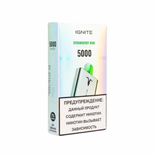 Ignite / Электронная сигарета Ignite V50 Strawberry Kiwi (5000 затяжек, одноразовая) в ХукаГиперМаркете Т24