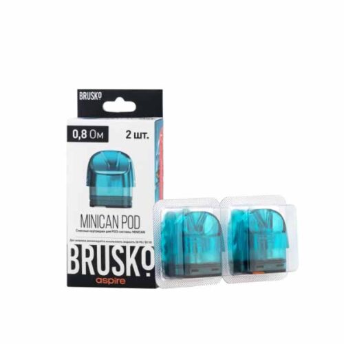 Brusko / Картридж к электронной системе Brusko Minican синий 3.0мл, 0.8Ohm, 2шт в ХукаГиперМаркете Т24