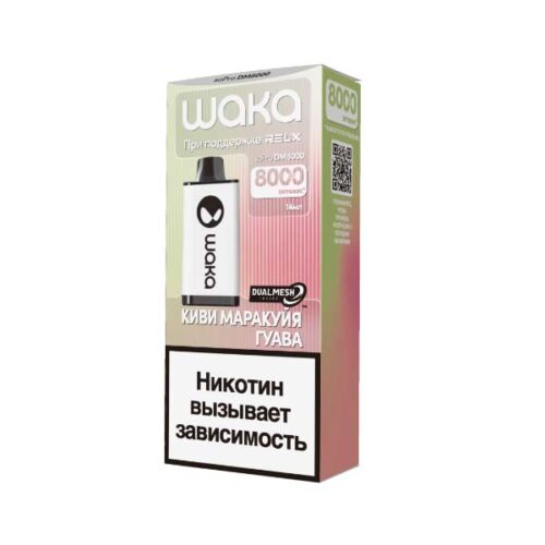 Waka / Электронная сигарета Waka Киви маракуйя гуава (8000 затяжек, одноразовая) в ХукаГиперМаркете Т24