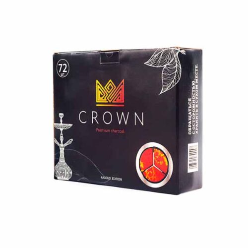 Crown / Уголь для кальяна кокосовый Crown for kaloud 72шт, 1кг в ХукаГиперМаркете Т24