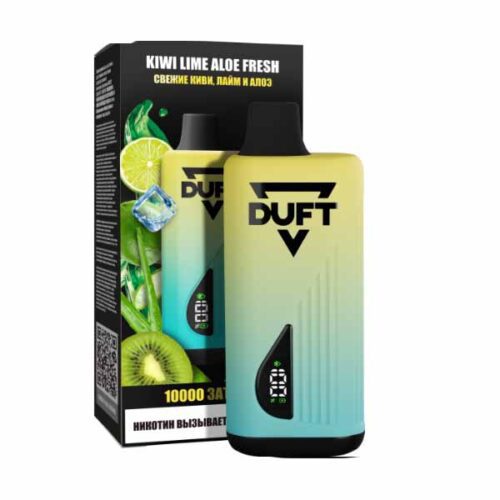 Duft / Электронная сигарета Duft Kiwi Lime Aloe Fresh (10000 затяжек, одноразовая) в ХукаГиперМаркете Т24