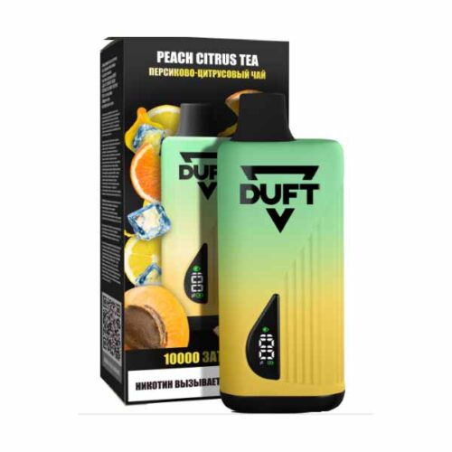 Duft / Электронная сигарета Duft Peach Citrus Tea (10000 затяжек, одноразовая) в ХукаГиперМаркете Т24