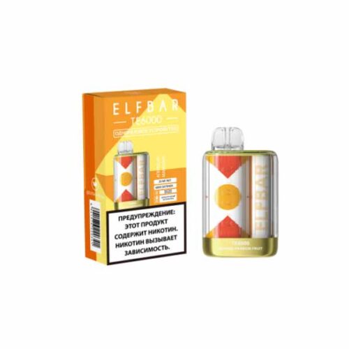 ELF BAR / Электронная сигарета ELFBAR TE6000 Апельсин маракуйя (6000 затяжек, одноразовая) в ХукаГиперМаркете Т24