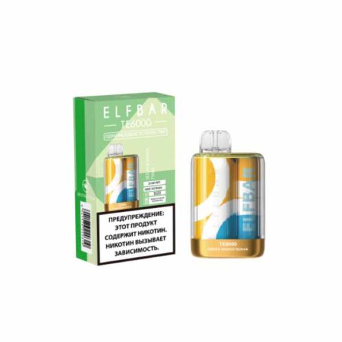 ELF BAR / Электронная сигарета ELFBAR TE6000 Зелёное манго гуава (6000 затяжек, одноразовая) в ХукаГиперМаркете Т24