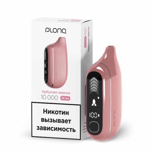 Plonq / Электронная сигарета Plonq Max Pro Арбузная жвачка (10000 затяжек, одноразовая) в ХукаГиперМаркете Т24
