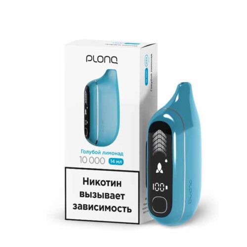 Plonq / Электронная сигарета Plonq Max Pro Голубой лимонад (10000 затяжек, одноразовая) в ХукаГиперМаркете Т24