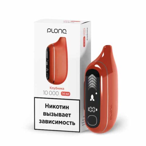 Plonq / Электронная сигарета Plonq Max Pro Клубника (10000 затяжек, одноразовая) в ХукаГиперМаркете Т24