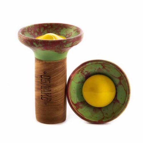 Облако / Чаша Oblako Flow yellow on light green-red marble в ХукаГиперМаркете Т24