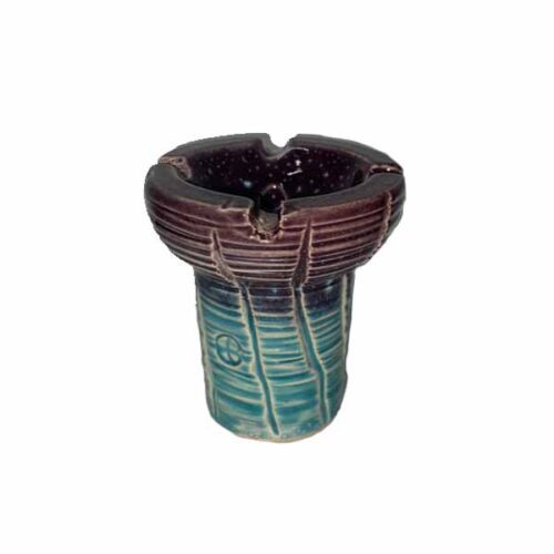 Vintage / Чаша Vintage Glaze Nargilia form бирюзово-коричневая (с насечками) в ХукаГиперМаркете Т24