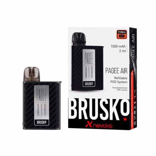 Brusko / Электронная сигарета Brusko Pagee Air 1000mAh Carbon Fiber (многоразовая) в ХукаГиперМаркете Т24