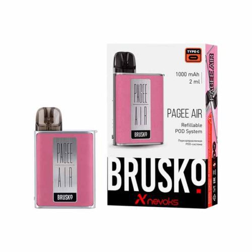 Brusko / Электронная сигарета Brusko Pagee Air 1000mAh Rose Pink (многоразовая) в ХукаГиперМаркете Т24