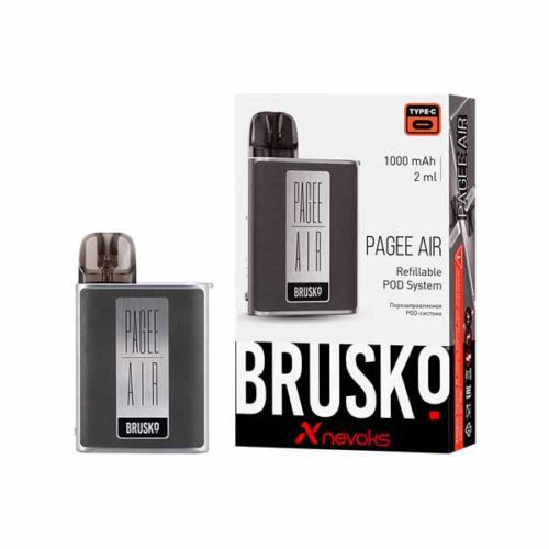 Brusko / Электронная сигарета Brusko Pagee Air 1000mAh Space Grey (многоразовая) в ХукаГиперМаркете Т24