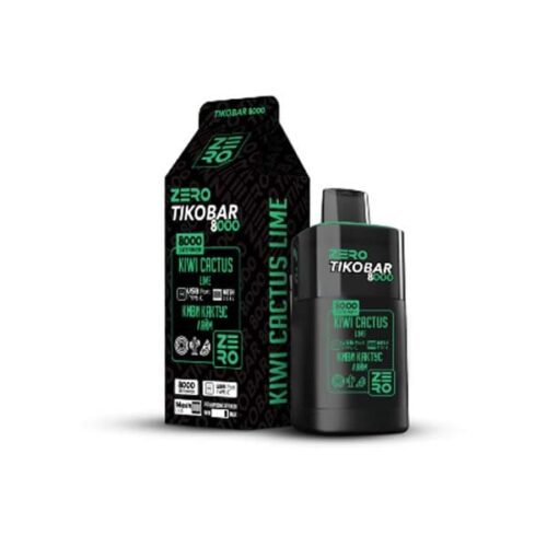 Tikobar / Электронная сигарета Tikobar Zero Киви кактус лайм (8000 затяжек, одноразовая) в ХукаГиперМаркете Т24