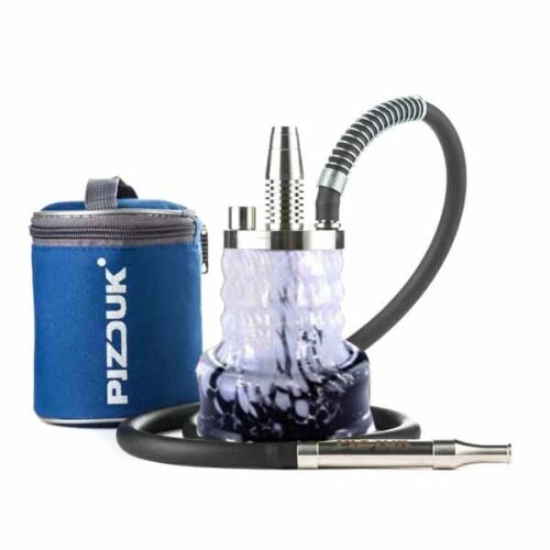 Pizduk Hookah / Кальян Pizduk Hookah (Синяя сумка, Бело-чёрная колба) в ХукаГиперМаркете Т24