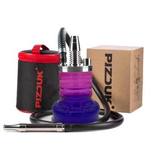 Pizduk Hookah / Кальян Pizduk Lite (Черная сумка, фиолетово-розовая колба) в ХукаГиперМаркете Т24